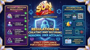 Điều Khoản Sử Dụng Sunwin - Quy Định Pháp Lý Mới Nhất 2026 Quy định về việc tạo lập và bảo mật tài khoản cá nhân người dùng